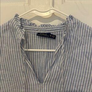 Ralph Lauren Light Blue Striped Top